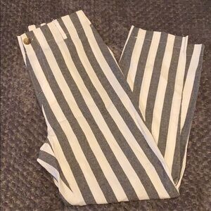 Subdued Striped Linen Pants